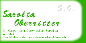 sarolta oberritter business card